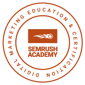 SemRush Academy Badge for Digital Marketing Services