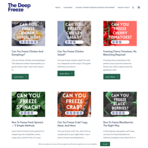 The Deep Freeze Guide website